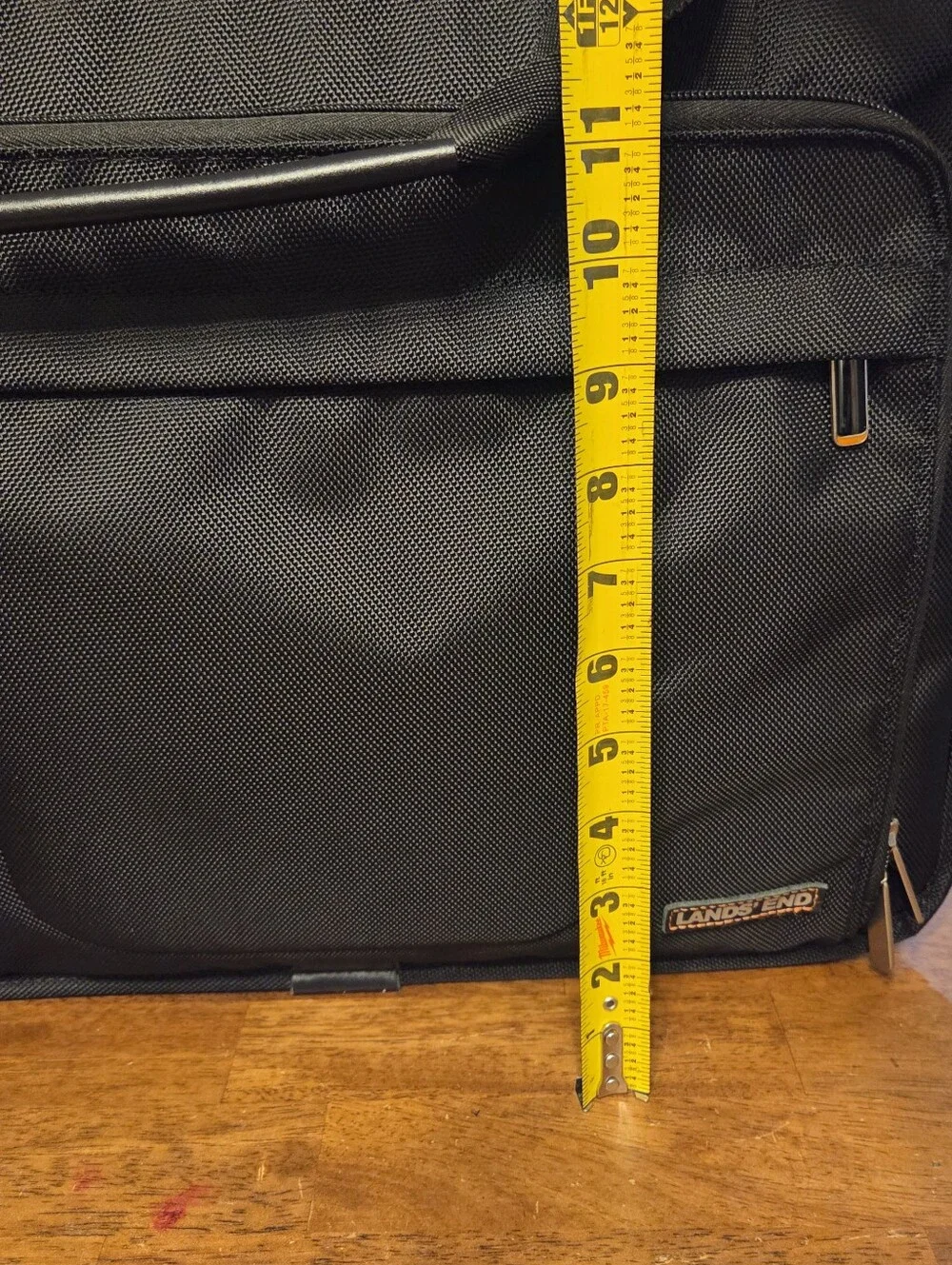 Lands' End Black Business Briefcase Laptop Bag Multi Compartment Professional Wo